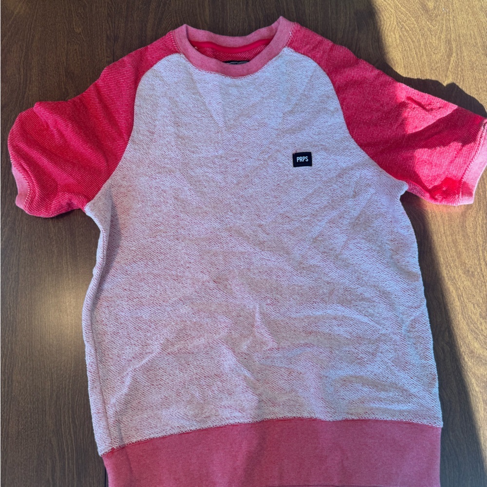 PRPS red two-tone raglan sweatshirt